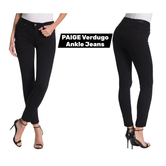 PAIGE Verdugo Ankle Straight Leg Jeans - Blue - Skinny Jeans Size 24 - Picture 1 of 11